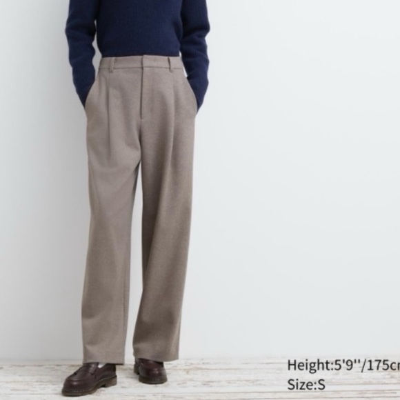 Uniqlo x Comptoir des Cotonniers Brushed Jersey Pleated Wide Pants - Picture 1 of 15